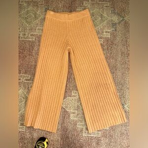 Salt by Roolee high waist wide leg crop ribbed sweater pants size medium NWT
